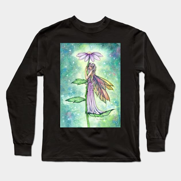 Starry Garden Fairy Fantasy Artwork by Molly Harrison Long Sleeve T-Shirt by robmolily